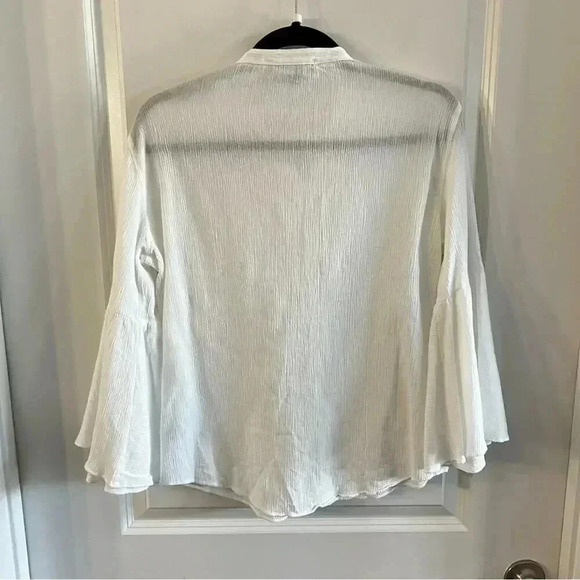 M.i.h Jeans White Button-Up Blouse – Size 6 - Picture 4 of 4
